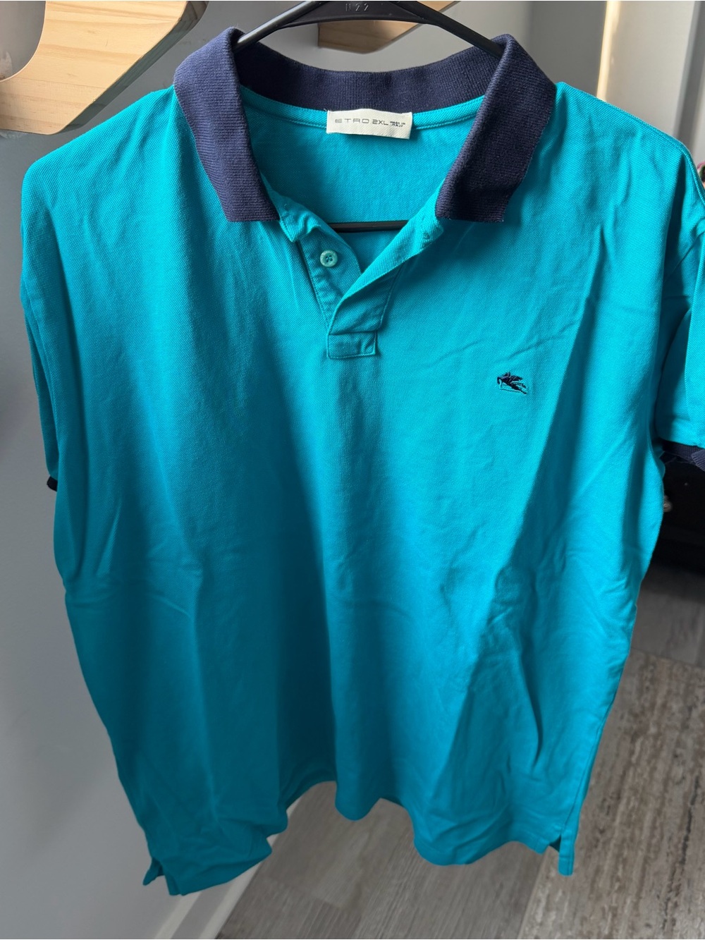 etro blue polo shirt